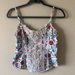 Free People Corset Top w/ Embroidery